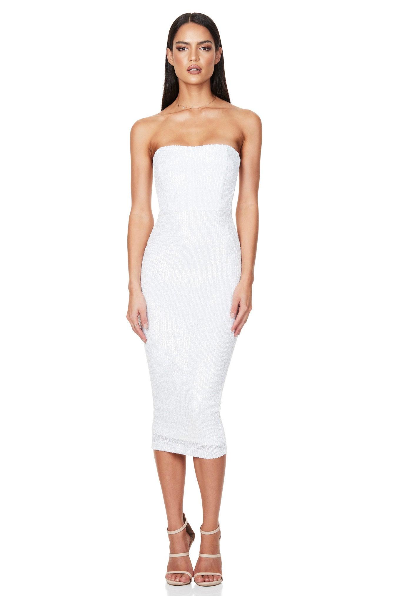 Nookie Fantasy Midi Dress - White - JAUS