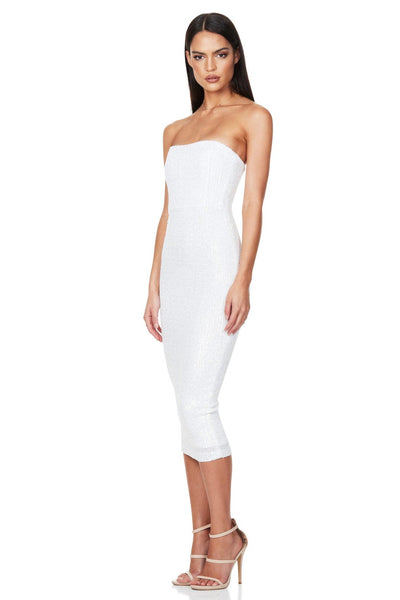 Nookie Fantasy Midi Dress - White - JAUS