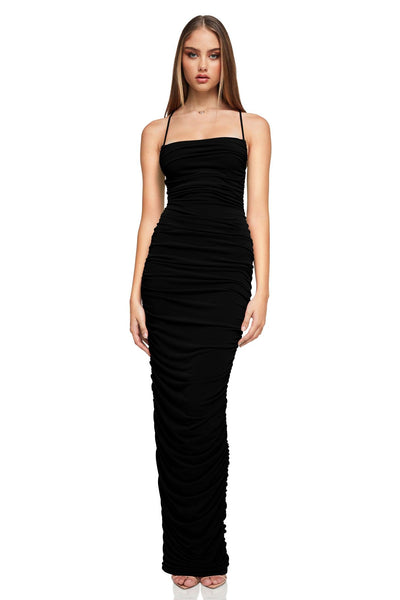 Nookie Flirt Maxi Dress - Black - JAUS