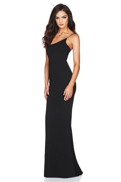 Nookie Jasmine One Shoulder Gown - Black - SHOPJAUS - JAUS