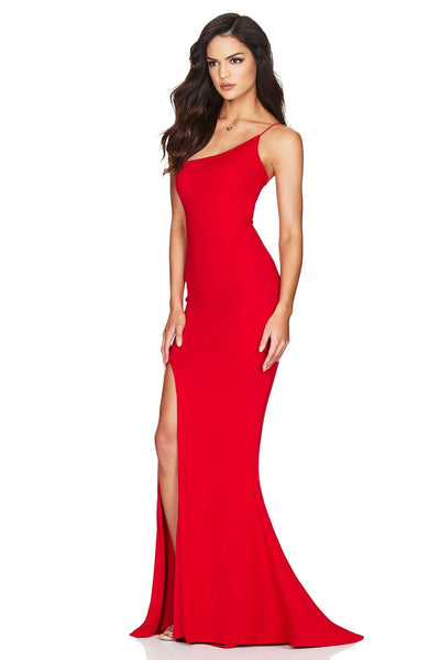 Nookie Jasmine One Shoulder Gown - Red - SHOPJAUS - JAUS