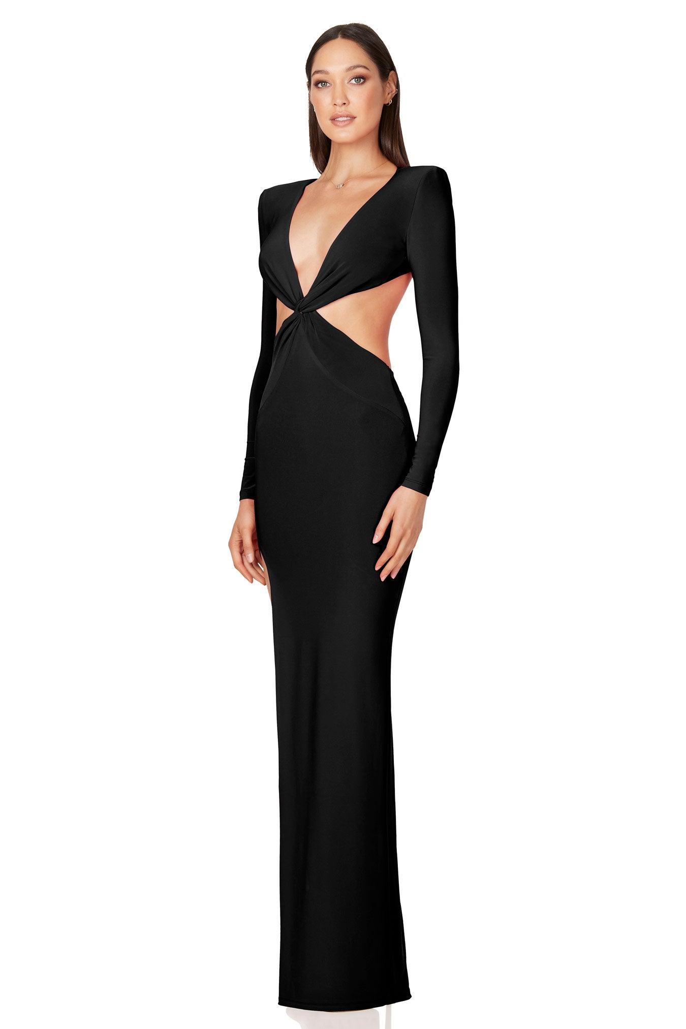 Nookie Jewel Gown - Black - JAUS