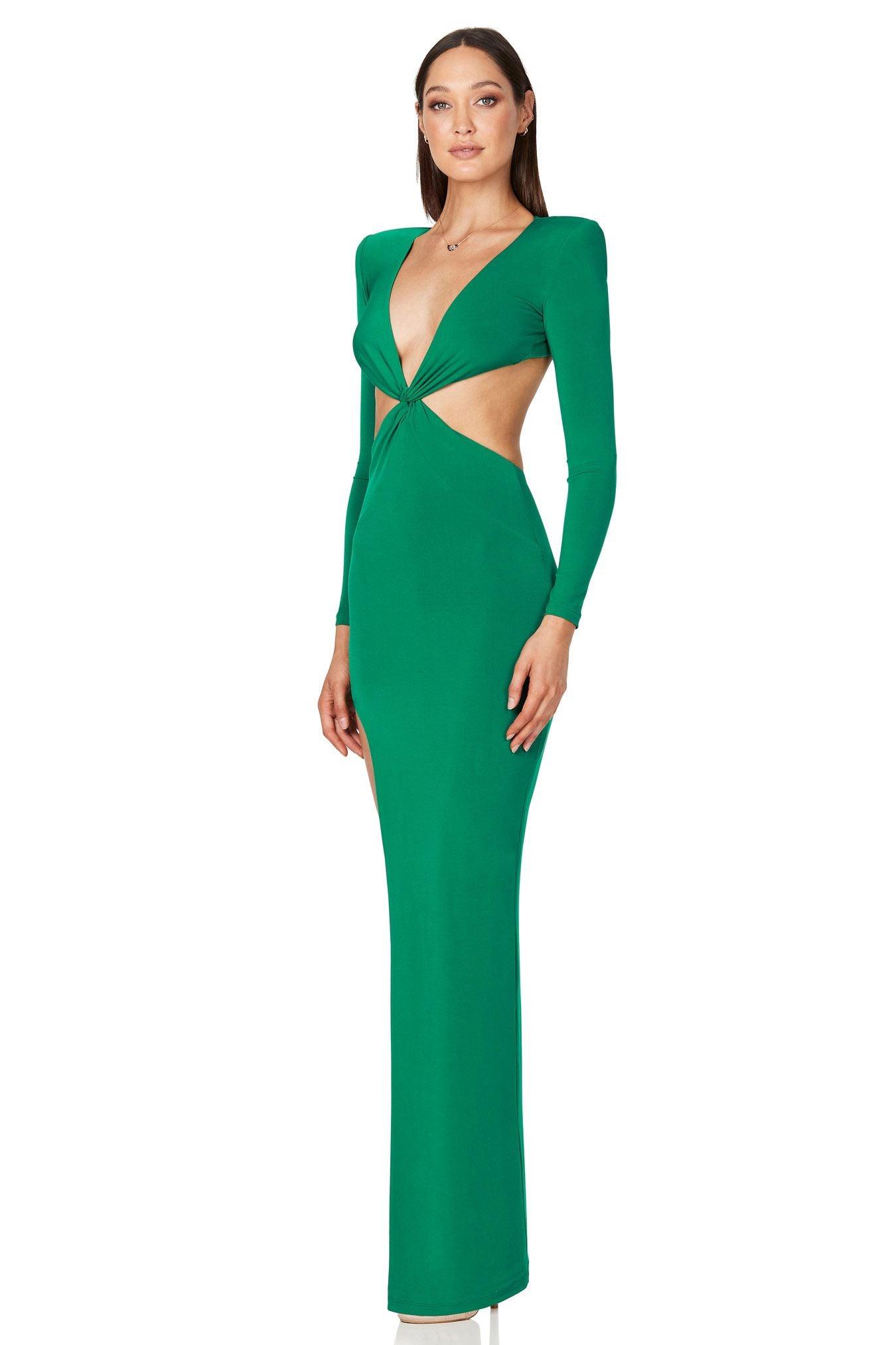 Nookie Jewel Gown - Emerald - JAUS