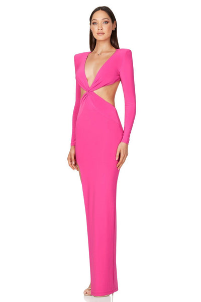 Nookie Jewel Gown - Neon Pink - JAUS