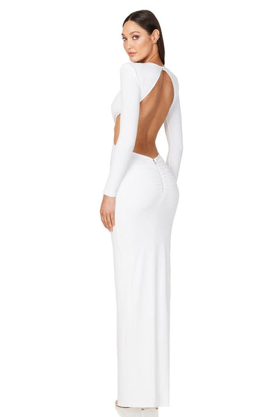 Nookie Jewel Gown - White - JAUS