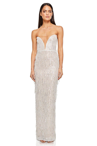 Nookie Karma Gown - Silver - JAUS