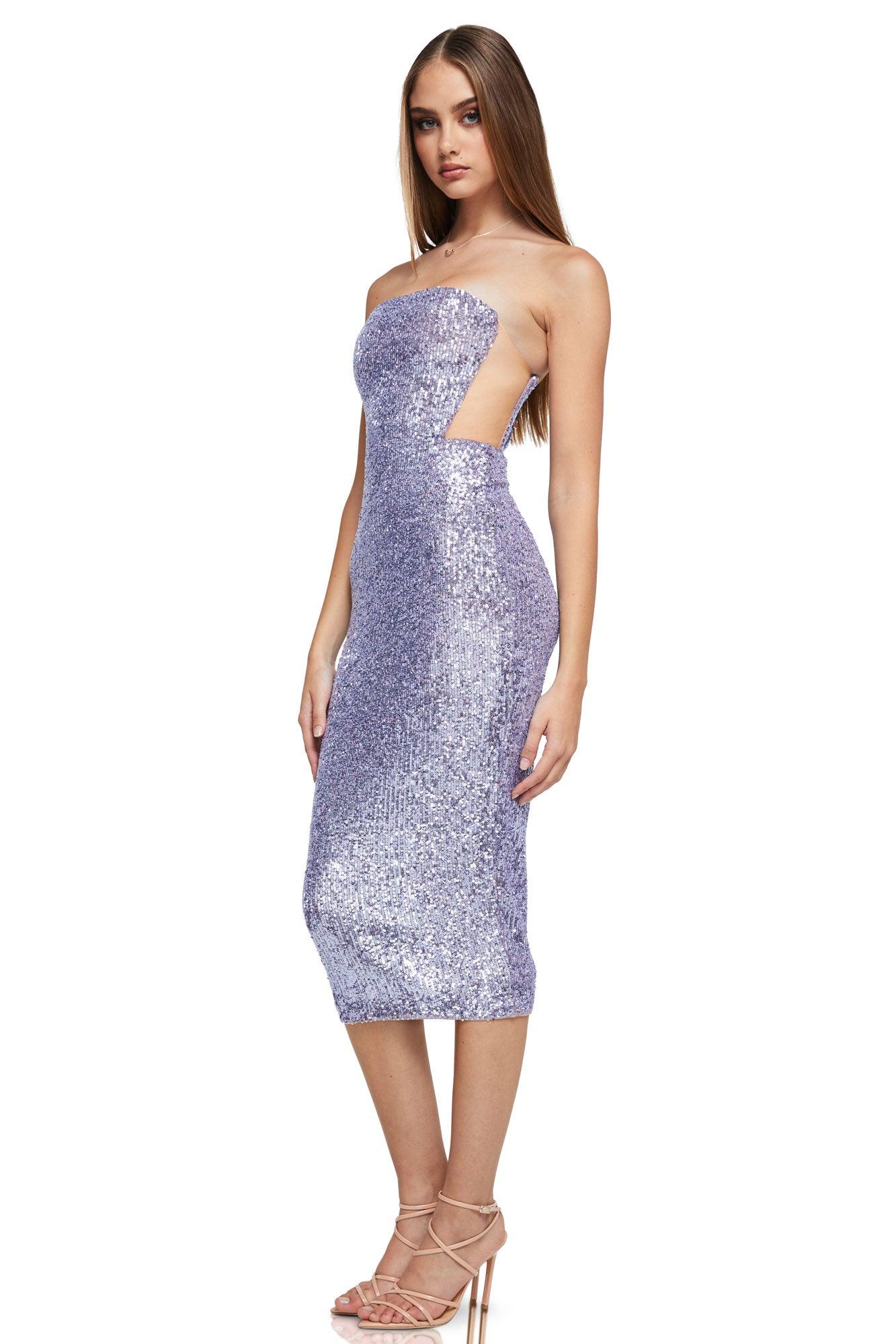 Nookie Lumeire Midi Dress - Lilac - JAUS