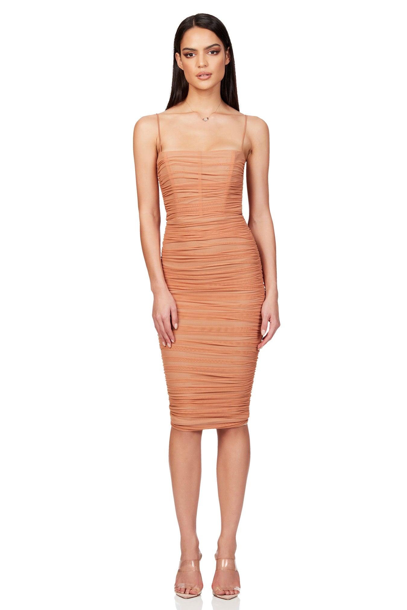 Nookie Mecca Midi Dress - Tan - JAUS