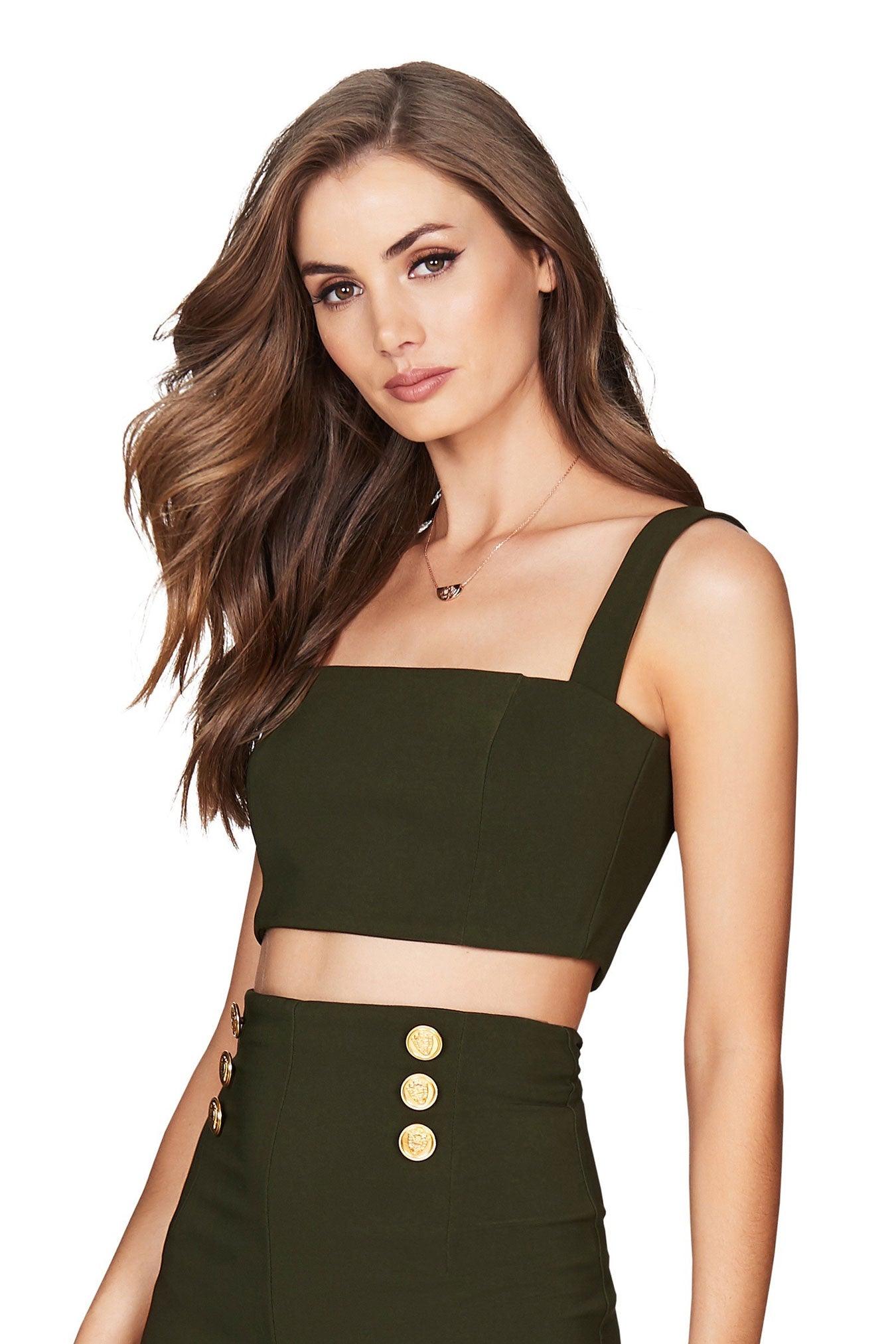 Nookie Milano Crop - Olive - SHOPJAUS - JAUS