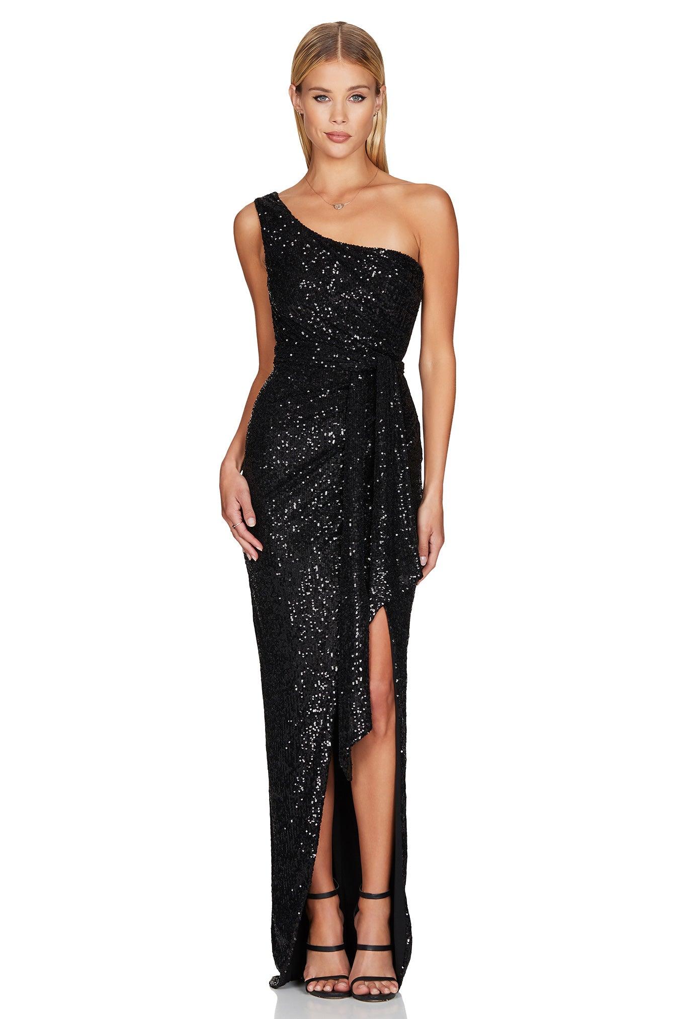 Nookie Palazzo Gown - Black - SHOPJAUS - JAUS