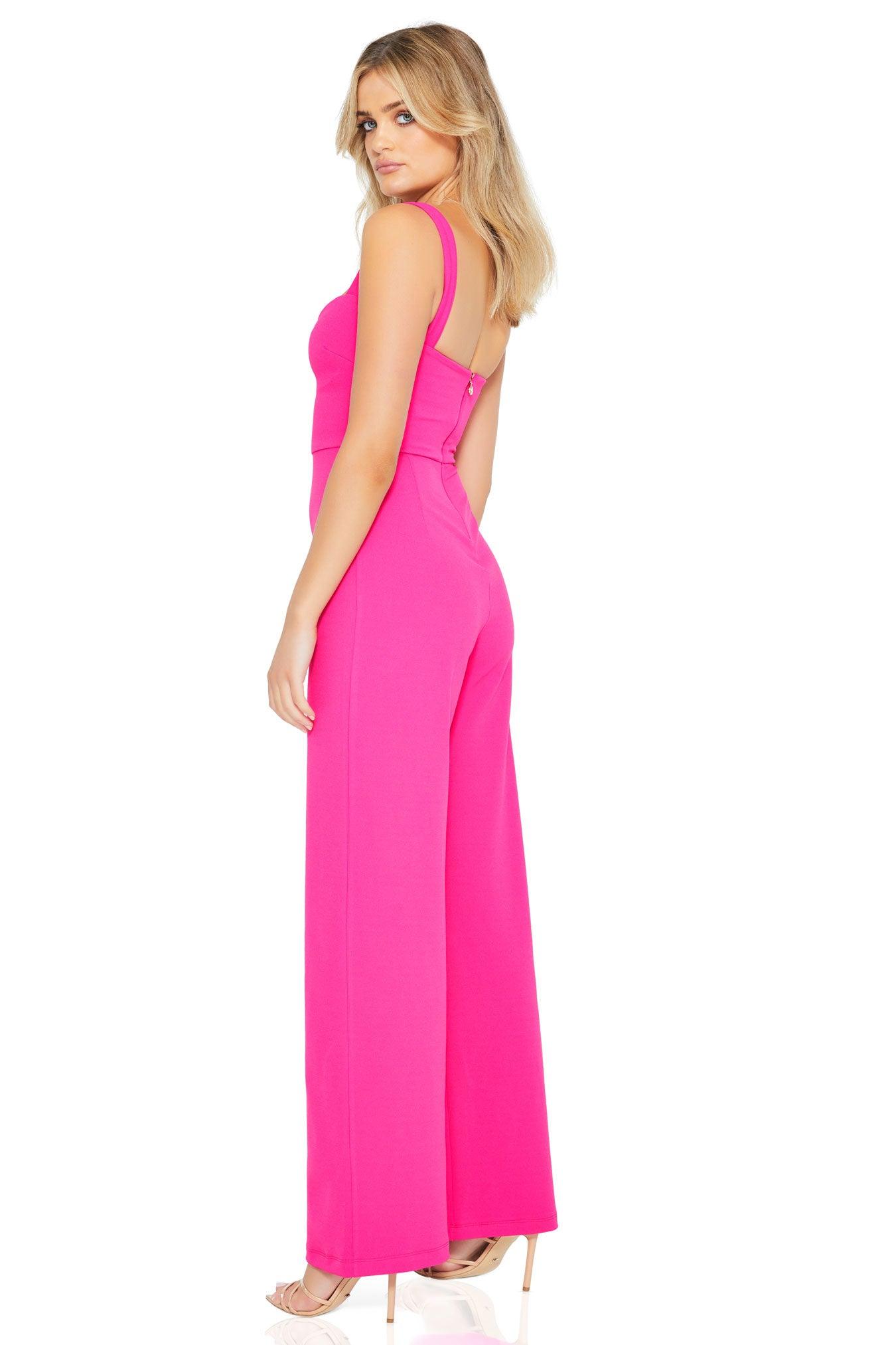 Nookie Romance Jumpsuit - Neon Pink - JAUS