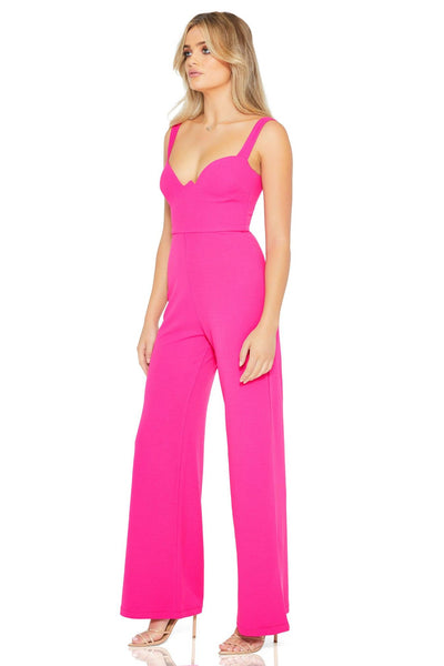 Nookie Romance Jumpsuit - Neon Pink - JAUS