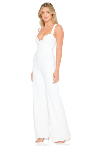 Nookie Romance Jumpsuit - White - JAUS