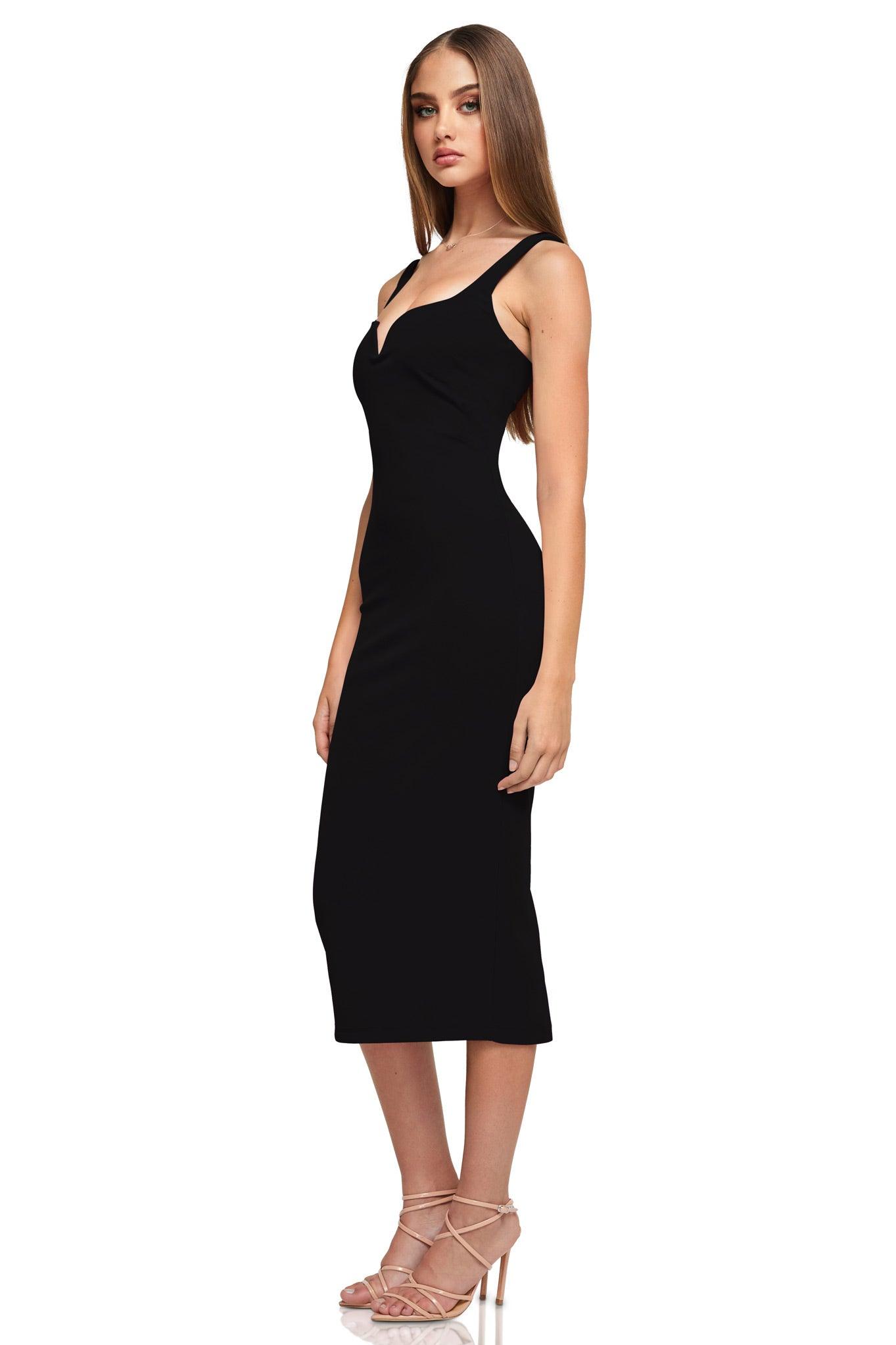 Nookie Romance Midi Dress - Black - JAUS