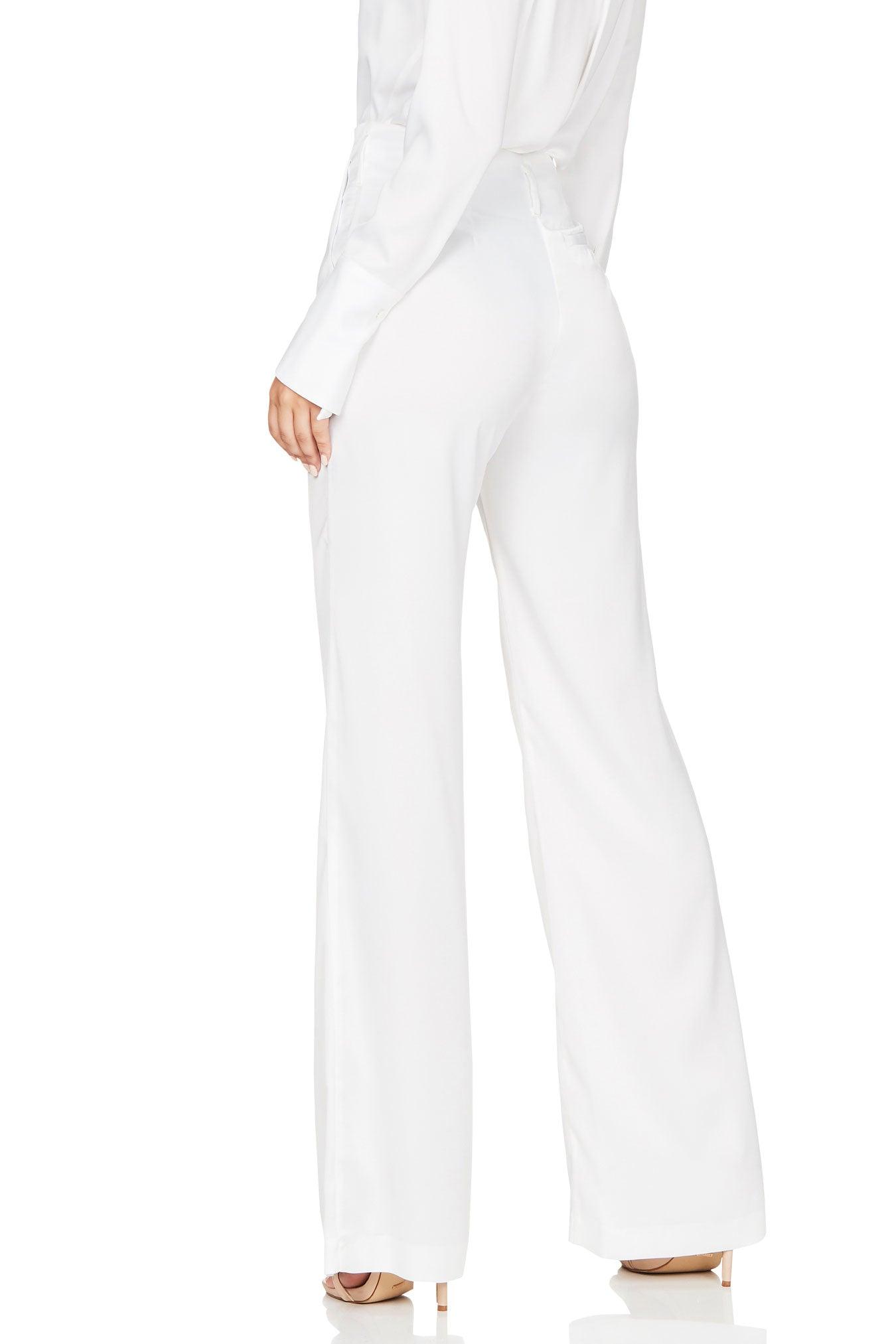 Nookie Sasha Satin Pants - White - JAUS