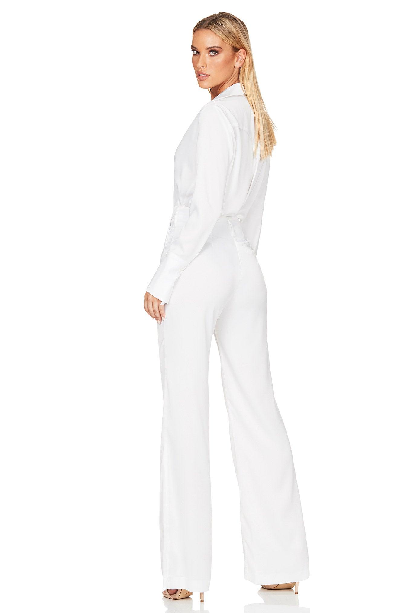 Nookie Sasha Satin Pants - White - JAUS