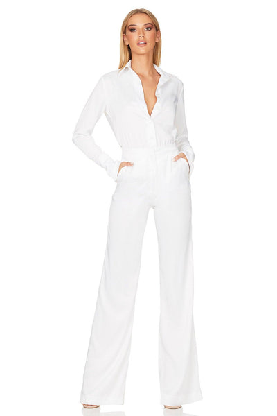 Nookie Sasha Satin Pants - White - JAUS