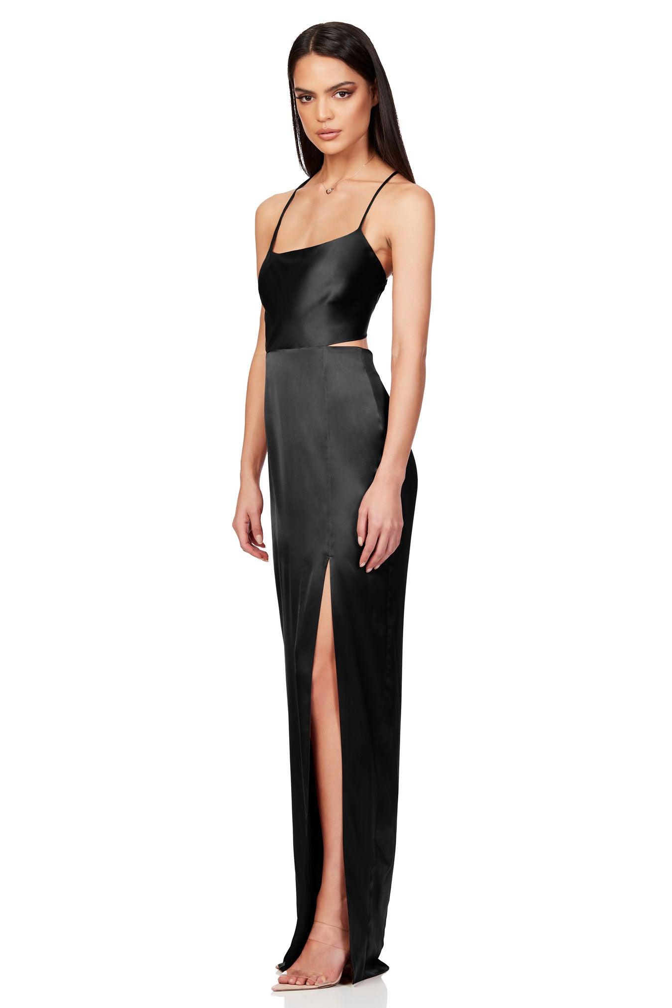 Nookie Stella Cut Out Gown - Black - JAUS