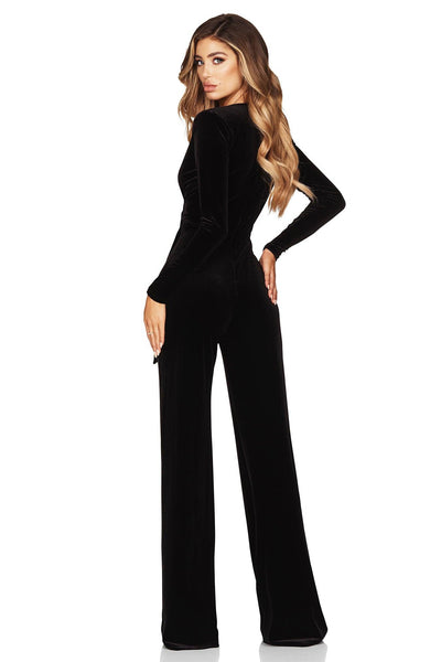 Nookie Vamp Velvet Jumpsuit - Black (PREORDER) - SHOPJAUS - JAUS