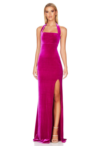 Nookie Vera Velvet Gown - Fuchsia - JAUS