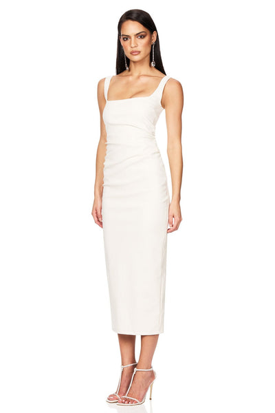 Nookie Off Duty Midi Dress - Cream