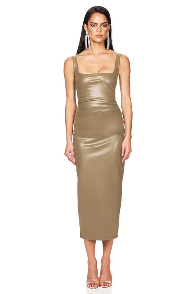 Nookie Off Duty Midi Dress - Khaki