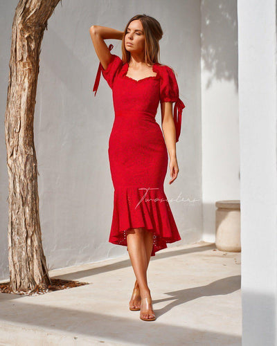 Parker Dress - Red - SHOPJAUS - JAUS