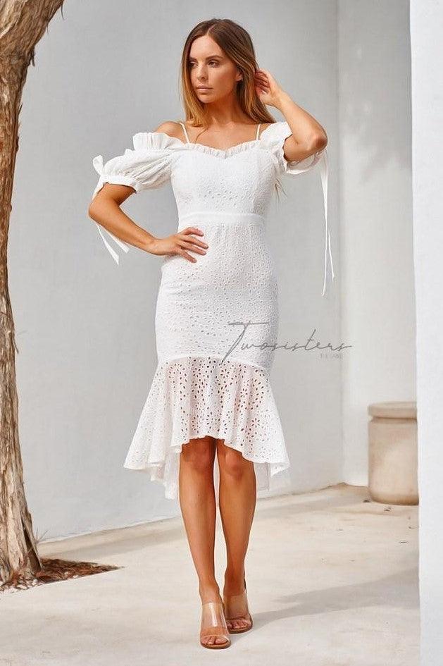 Parker Dress - White - SHOPJAUS - JAUS