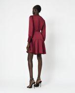 Pena Long Sleeve Wrap Dress - Ruby - JAUS