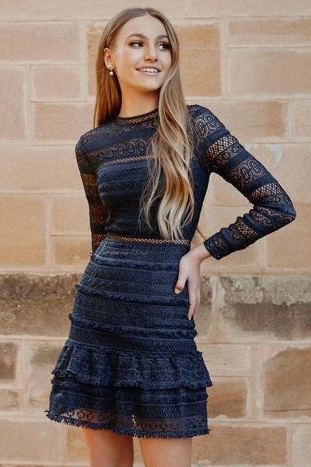 Phoebe Dress - Navy - JAUS