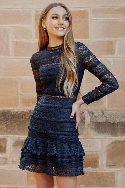 Phoebe Dress - Navy - JAUS