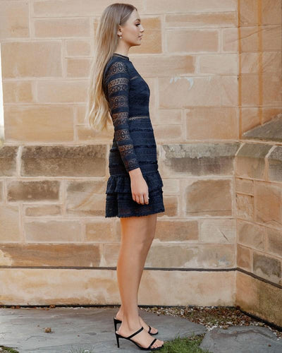 Phoebe Dress - Navy - JAUS