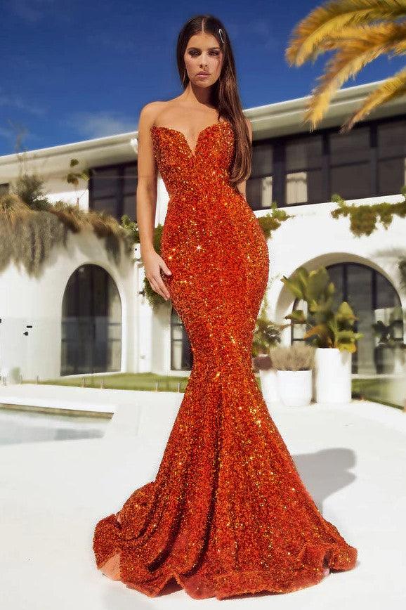 Portia & Scarlett PS21208 Gown - Burnt Orange - JAUS