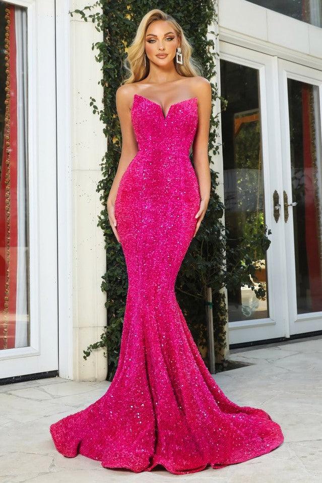 Portia & Scarlett PS21208 Gown - Hot Pink - JAUS