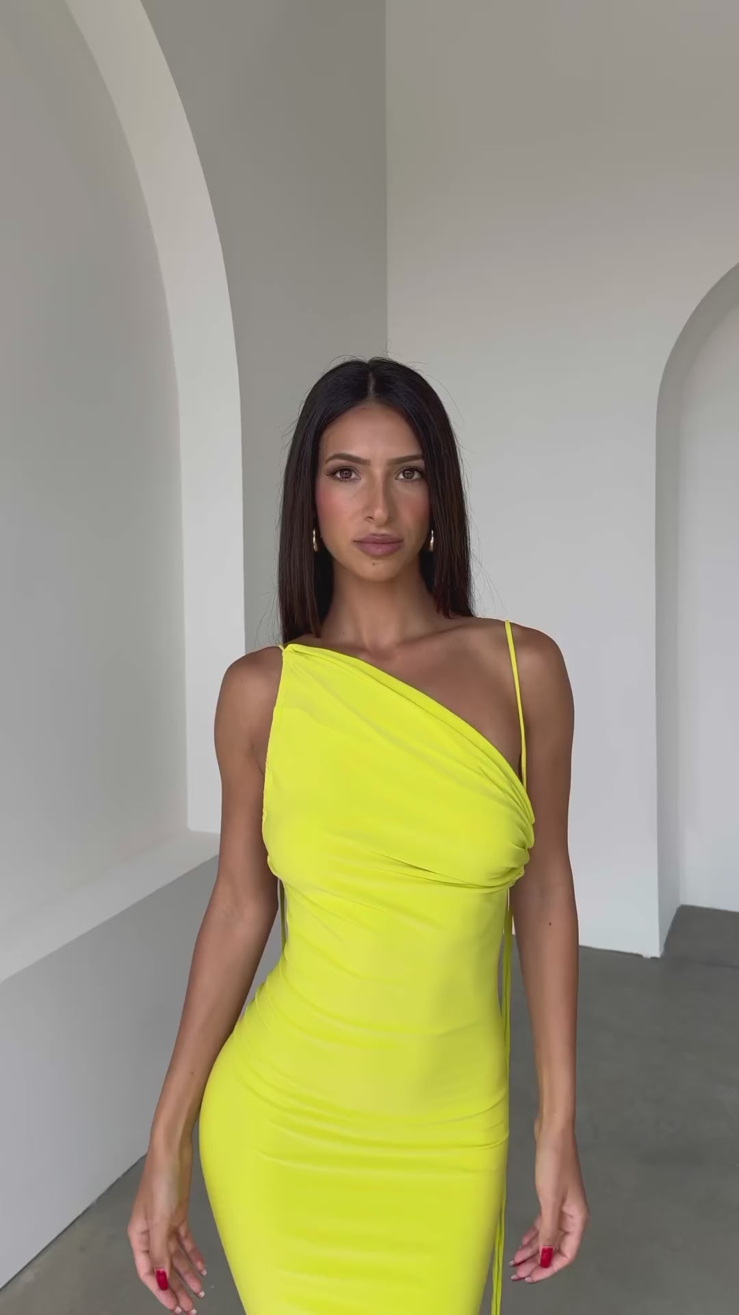 Olivia Dress - Chartreuse