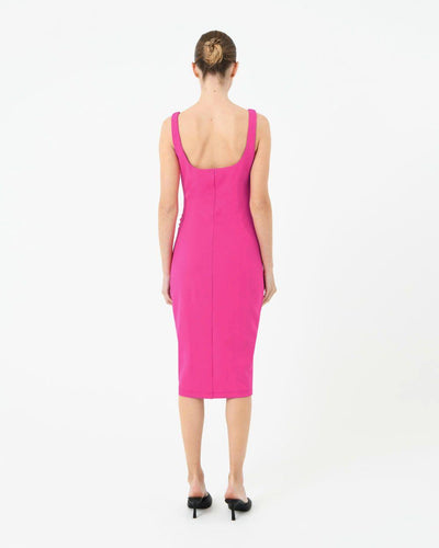 Rae Side-Gathered Dress - Pink - JAUS