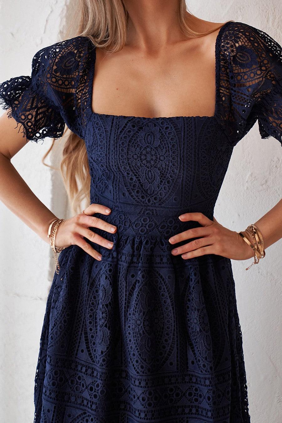 Remie Dress - Navy - JAUS