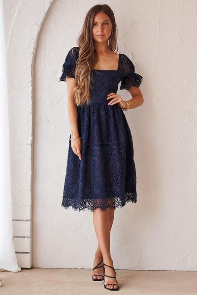 Remie Dress - Navy - JAUS