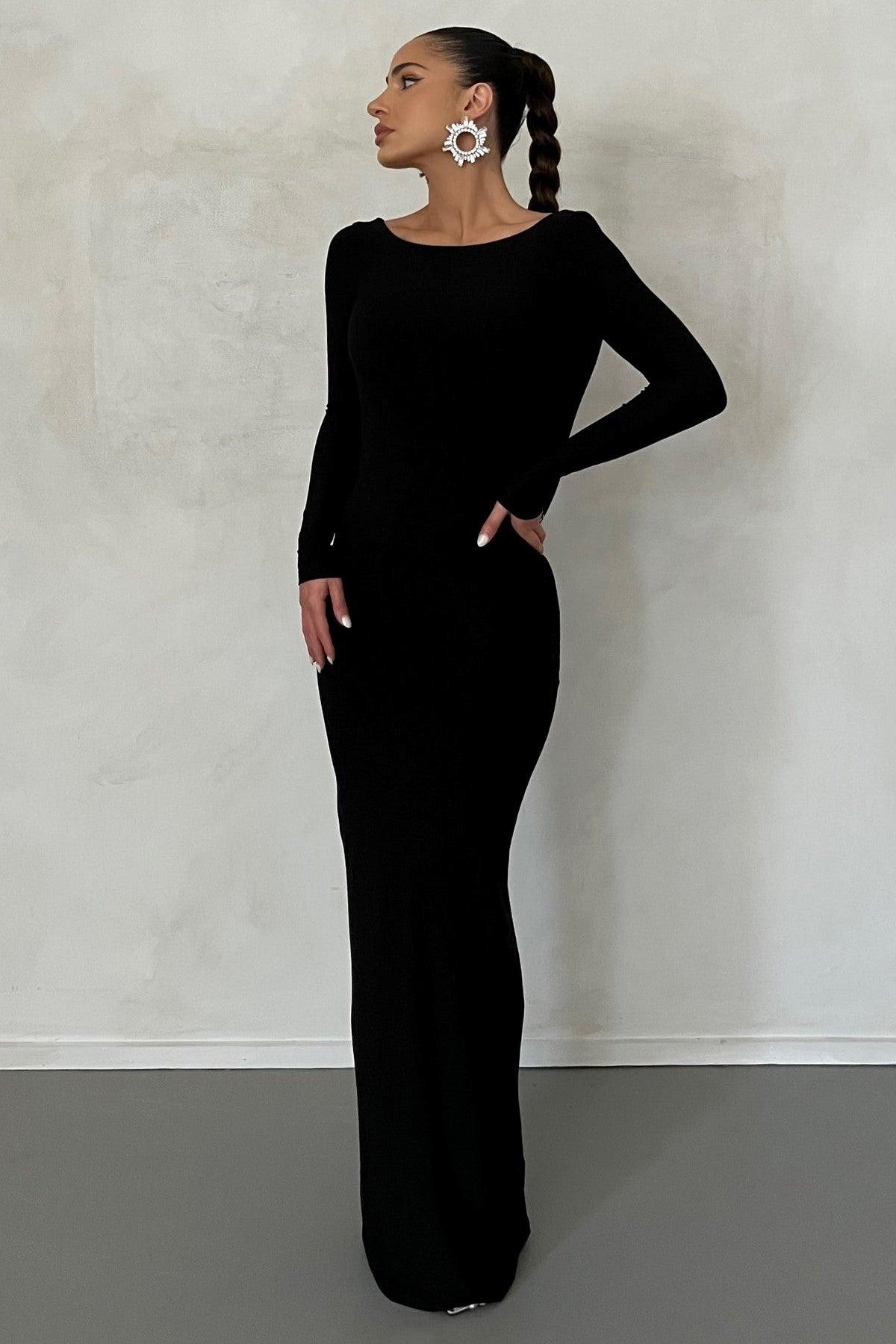 Reversible Amari Gown - Black - JAUS