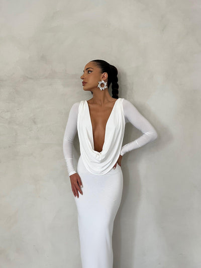 Reversible Amari Gown - White - JAUS