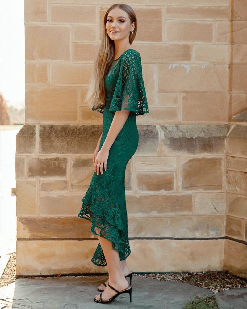 Reyna Dress - Green - JAUS