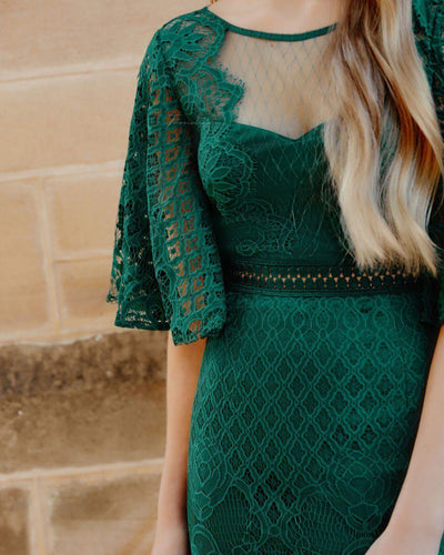 Reyna Dress - Green - JAUS