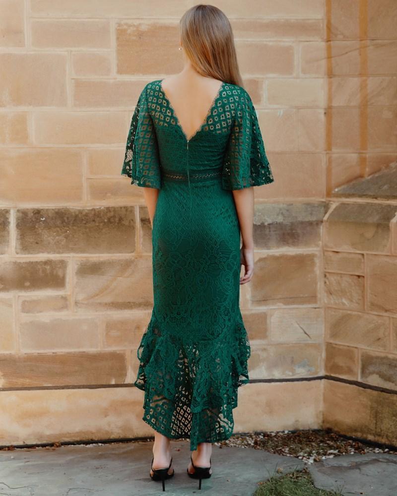 Reyna Dress - Green - JAUS