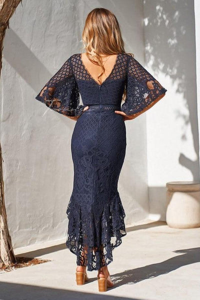 Reyna Dress - Navy - SHOPJAUS - JAUS