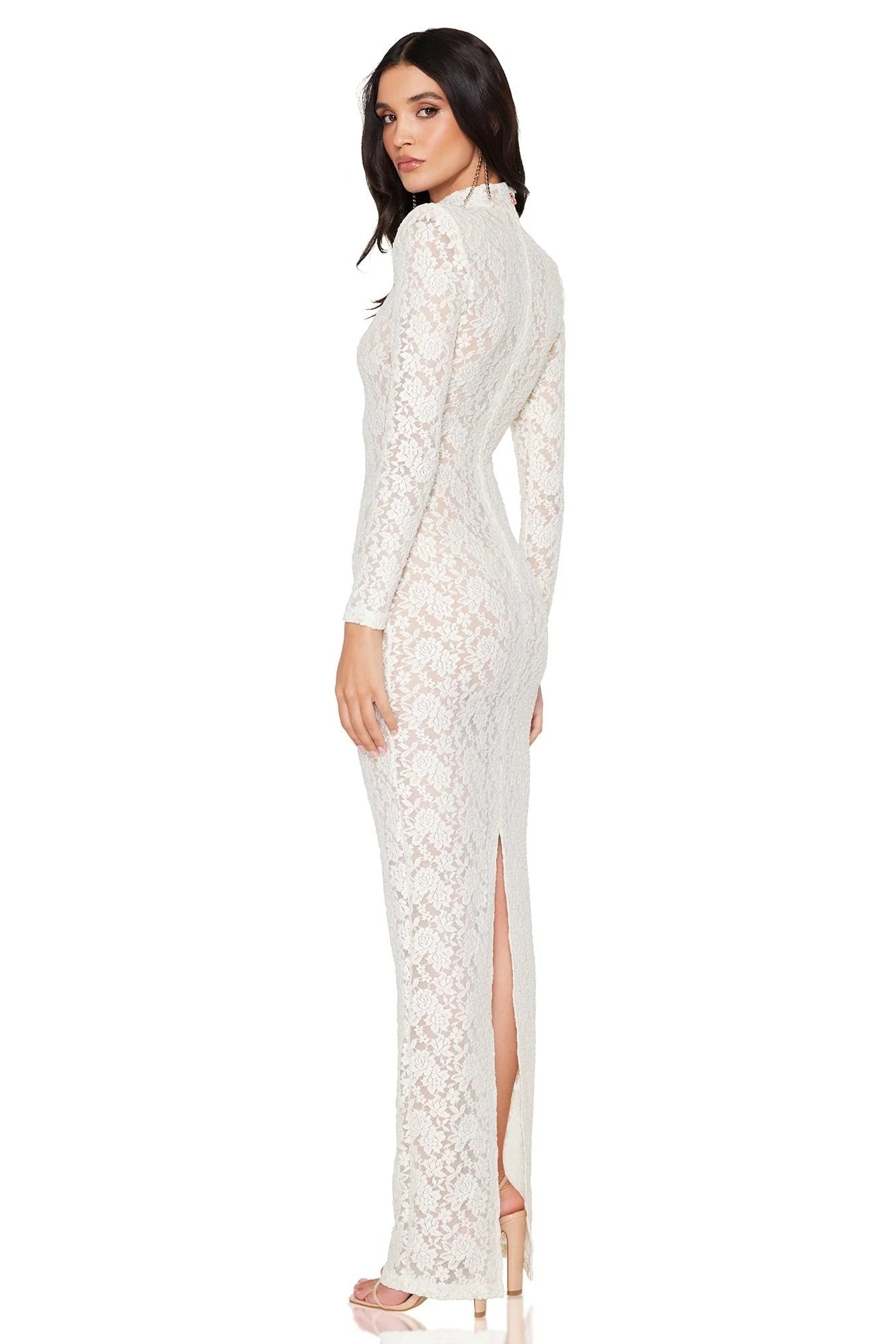 Nookie Roxana LS Gown - Ivory - SHOPJAUS - JAUS