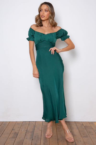 Samantha Dress - Forest Green - JAUS