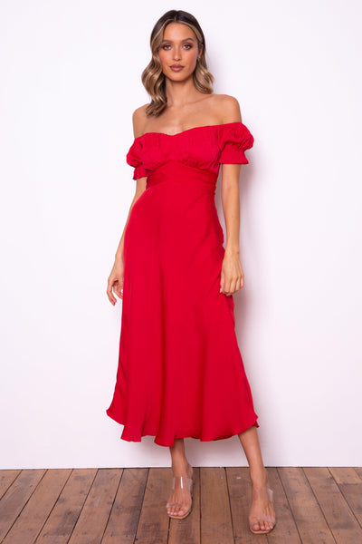 Samantha Dress - Red - JAUS