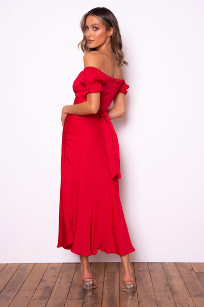 Samantha Dress - Red - JAUS