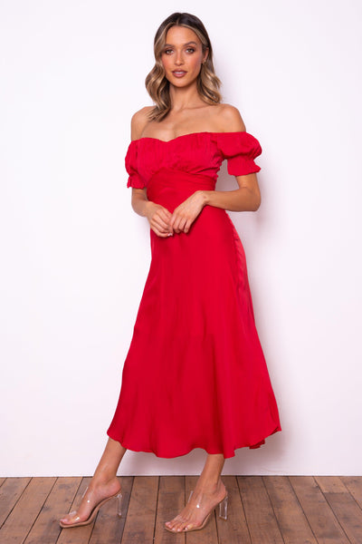 Samantha Dress - Red - JAUS