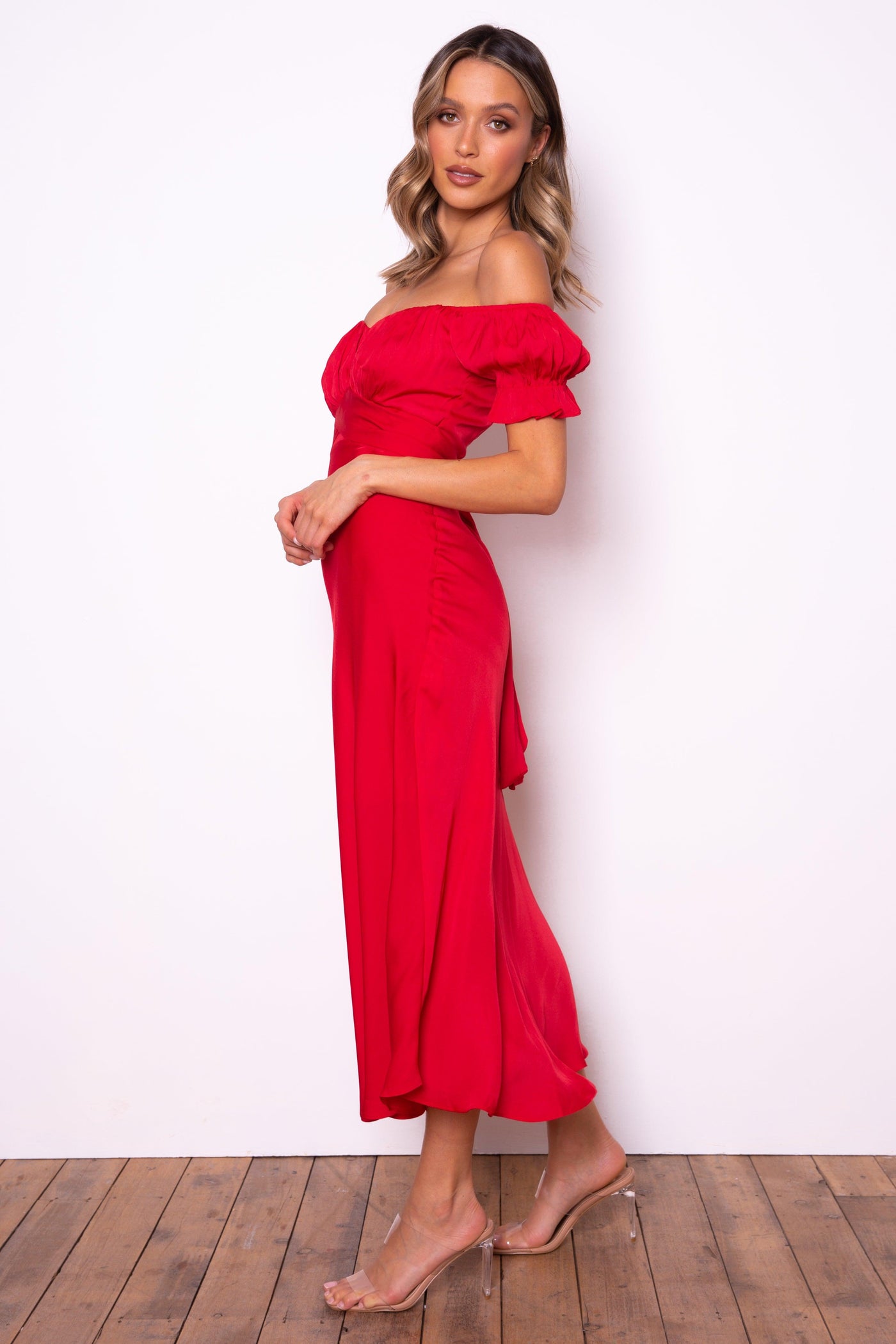 Samantha Dress - Red - JAUS